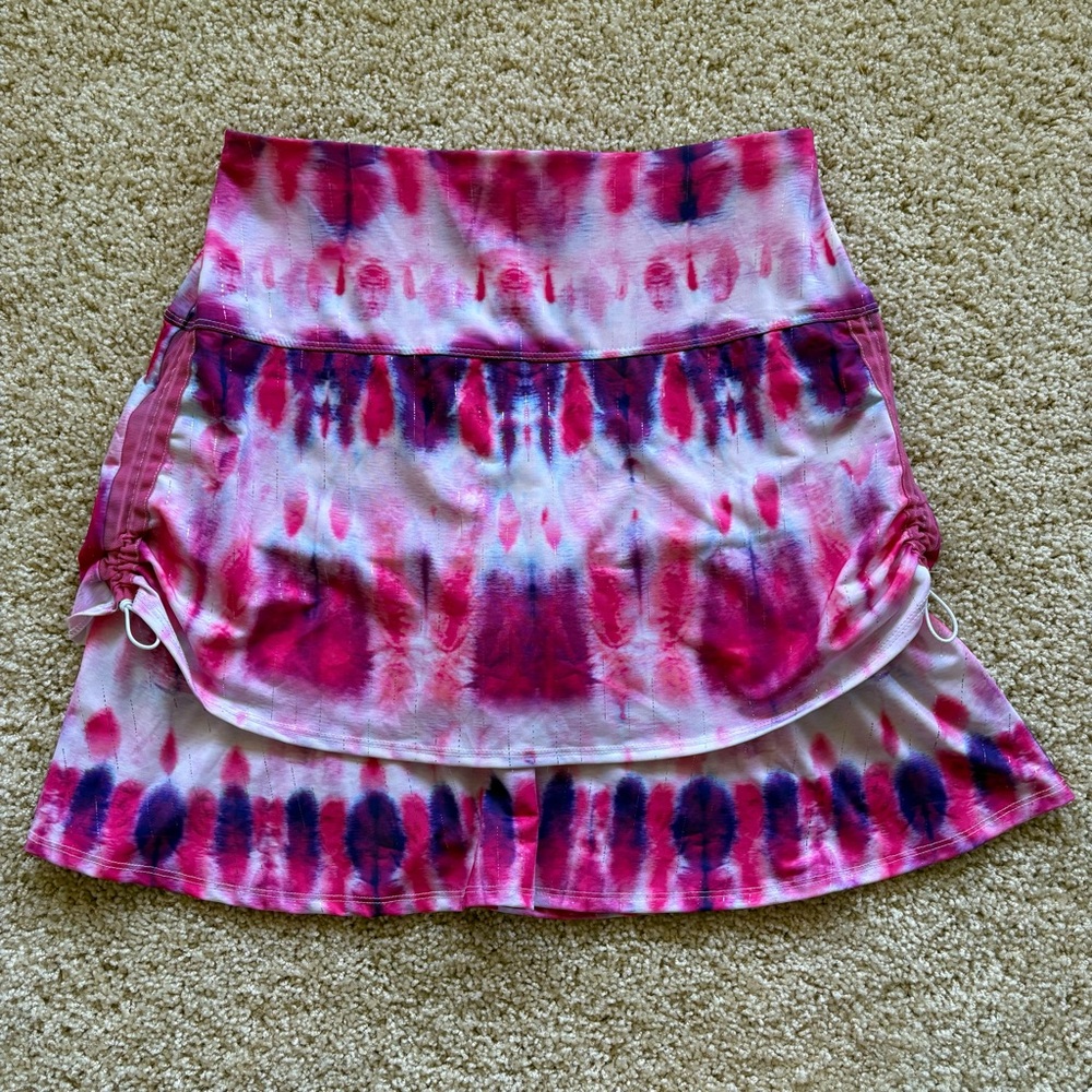 Lucky in Love Pink and‎ Purple Tie-Dye Skort Small